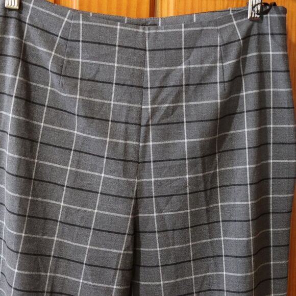 Ellen Ashley Gray Plaid Career Slacks Pants Vintage 12 - Picture 3 of 10